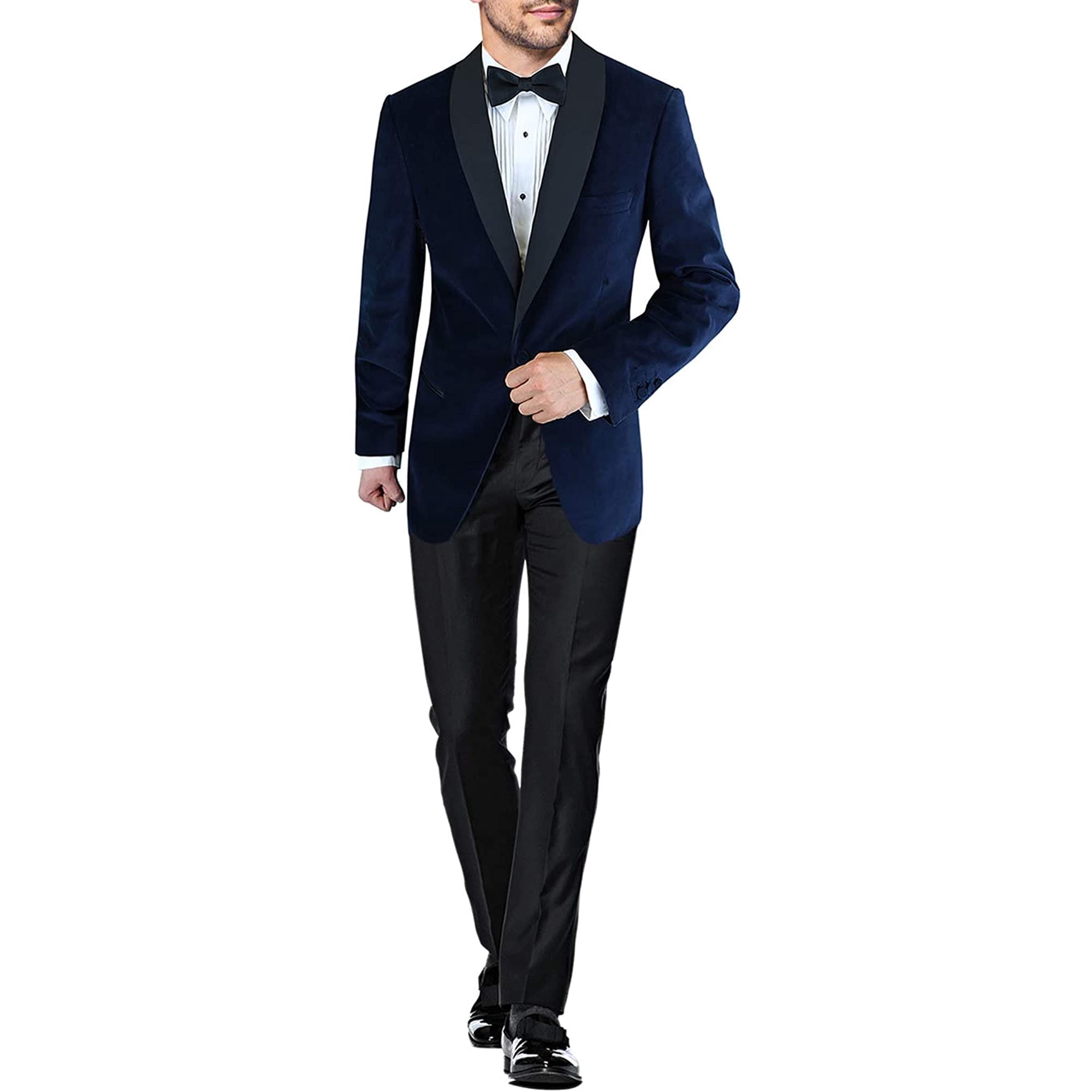 DTI BB Signature Mens One Button Shawl Lapel Blue Velvet Tuxedo Suit DTI BB Signature Mens One Button Shawl Lapel Blue Velvet Tuxedo Suit